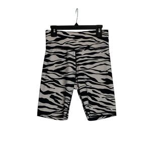 DKNY Sport High-Waist Zebra-Print Bike Shorts size XS